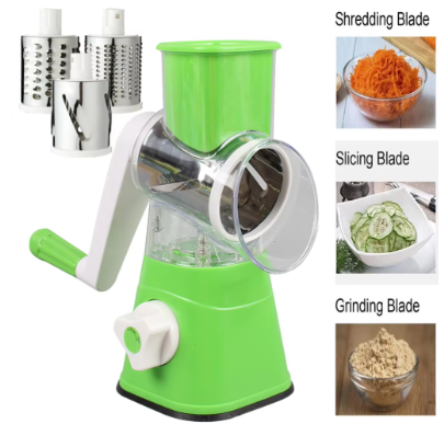 Multi-Functional Tabletop Drum Grater I Manual Vegetable Cutter Slicer & Grater | Chopper